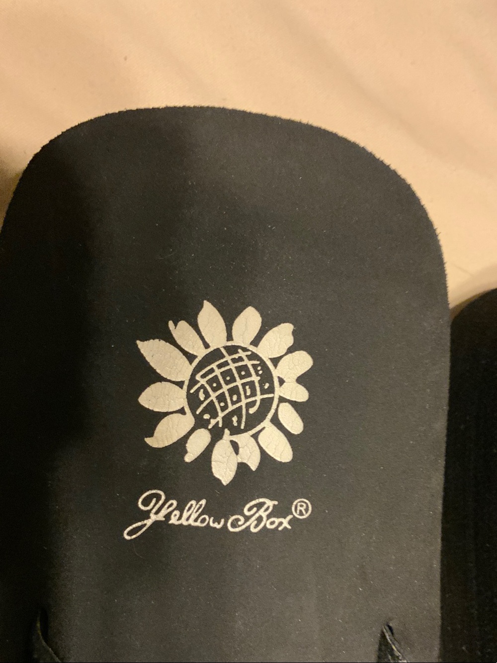 Yellow Box Black Beaded V-Strap Sandals - Picture 2 of 5